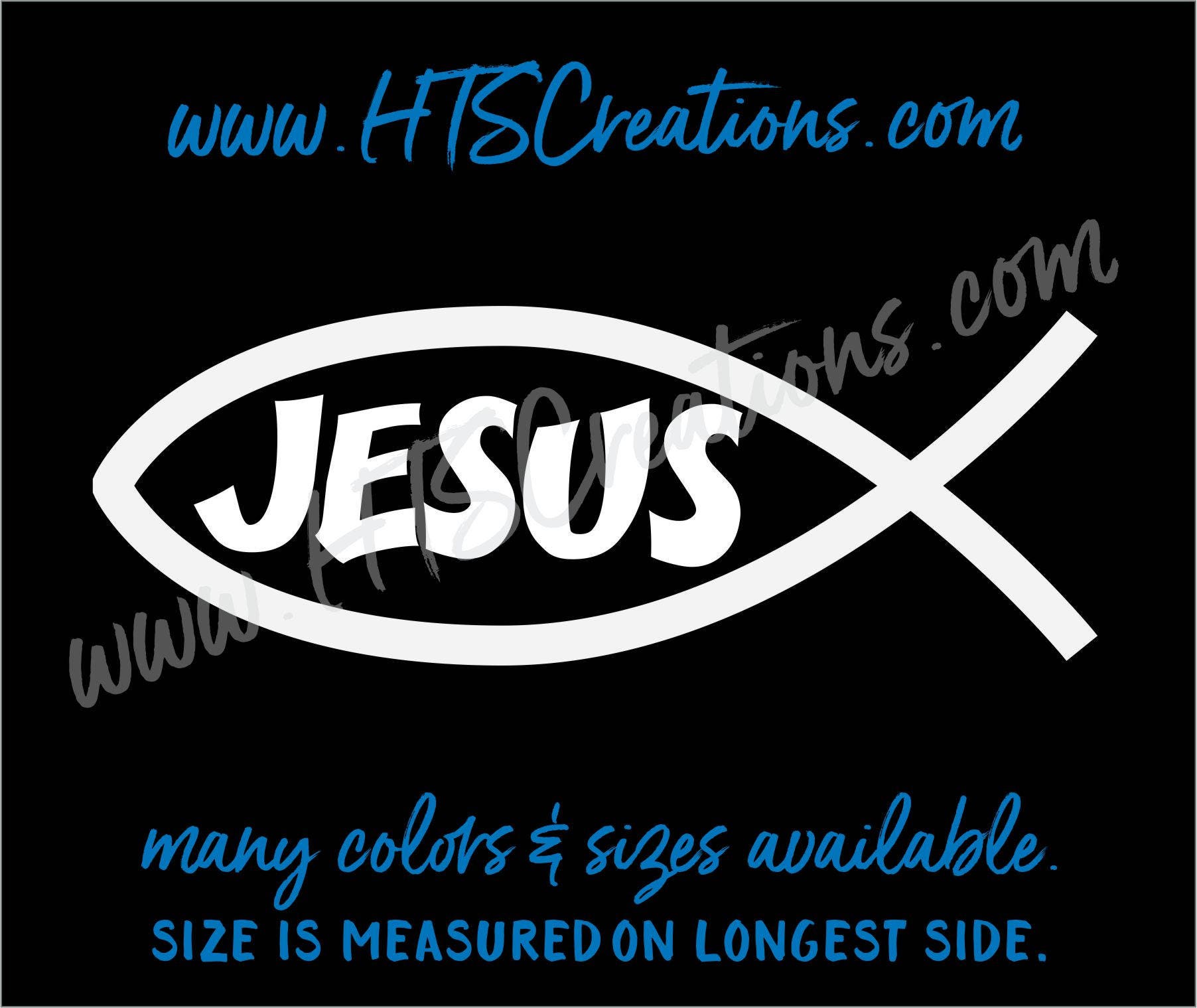 Christian Jesus Fish Religious Vinyl Decal Sticker Laptop Car Boat ...