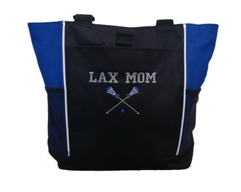 Tote Bag Personnalisé Zippered Coach Team Maman Compétition Lacrosse LAX Appreciation Gift Travel Duffel Gym Reading School Spirit Team