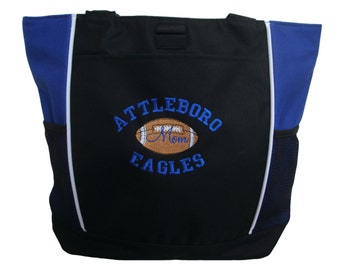 Tote Bag Personalized Monogrammed Coach Team Mom Competition Football Soccer Championship