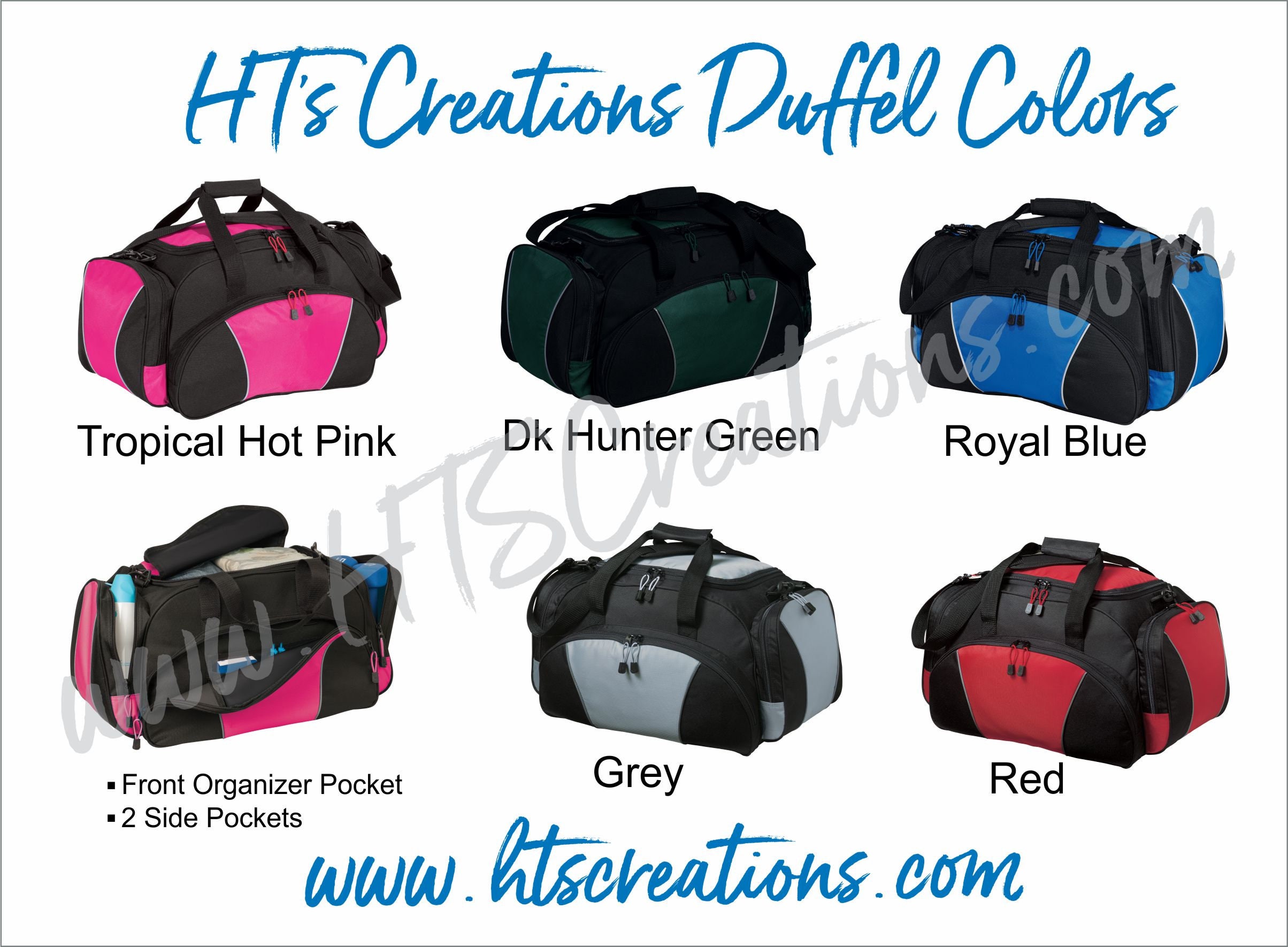 Duffel Bag Personalized Horse Brown Equestrian Vet Veterinary Luggage Monogrammed Hot Pink Royal Blue Red Grey Hunter Green
