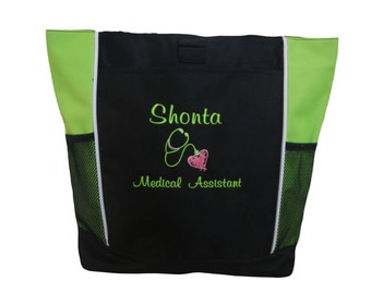 Tote Bag Personalized Medical Assistant Cardiac Home Healthcare Nurse Student Nursing Appreciation Gift