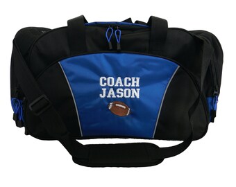 Duffel Bag Personalized Football Soccer Coach Gift Mom Travel Comptetition Team Sports Luggage Monogrammed