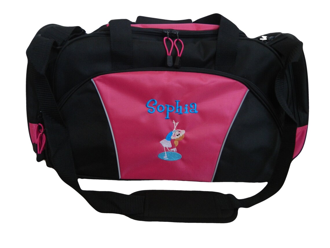 Duffel Bag Personalized Ice Skater Skating Girl Stick Figure Etsy