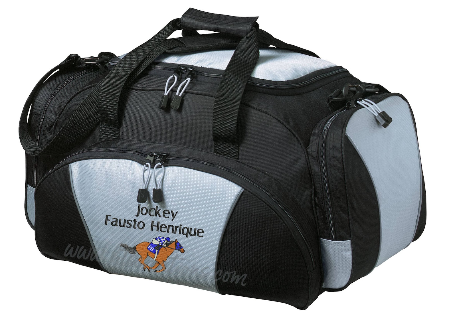 Duffel Bag Personalized Horse Jockey Track Equestrian Racing Etsy