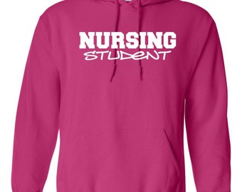 Sjuksköterska Sjuksköterska Student Anpassad Personlig Text Unisex Hoodie Pullover Sweatshirt S M L Xl Många Färger Kan Specialdesignas