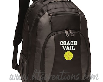 Backpack Personalized Softball Balling Sports Monogrammed Embroidered Bag
