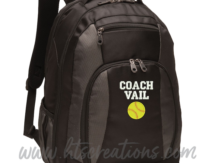Backpack Personalized Baseball Softball Balling Sports Monogrammed Embroidered Bag