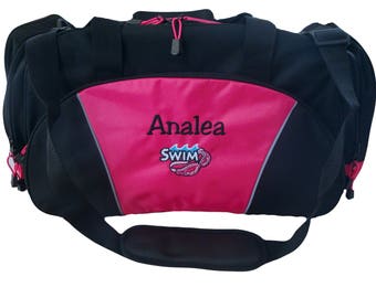 Duffel Bag Personalized Swim Goggles Competition Pool Diving Diver Water Sports Aerobics Swimming Team Sports Pool Luggage Monogrammed