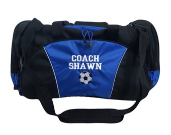 Duffel Bag Personnalisé SOCCER Entraîneur de Football Cadeau Maman Voyage Compétition Équipe Sports Bagages Monogrammé Duffle