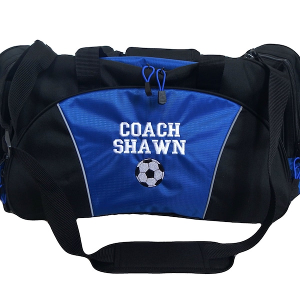 Duffel Bag Personalized SOCCER Football Coach Gift Mom Travel Competition Team Sports Luggage Monogrammed Duffle