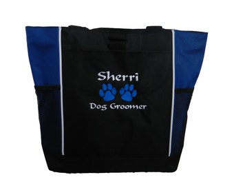 Tote Bag Personalized Paw Prints Dog Groomer Walker Puppy Vet Veterinary School Trainer K-9 Unit Toy Treat Day Care Zoo VT Vet Tech Bag