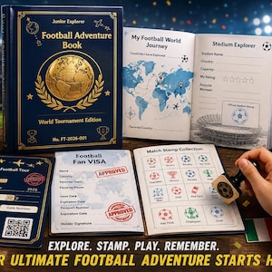 World Cup Passport 2026 Printable | Football Activity Book for Kids | Soccer Passport PDF | Match Tracker | Instant Download