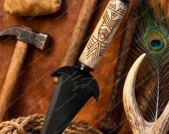 Réplique de couteau Kunai en acier véritable, couteau Kunai aux Etats-Unis Cadeau d'anniversaire Félicitations Cadeau de Noël pour mari Cadeau pour papa et fils Cadeaux pour lui/elle