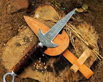 Damascus Steel Anime Kunai, Kunai Knife i USA Födelsedagspresent Grattis Julklapp Till Make, Till Pappa & Son Presenter Till Honom/Henne
