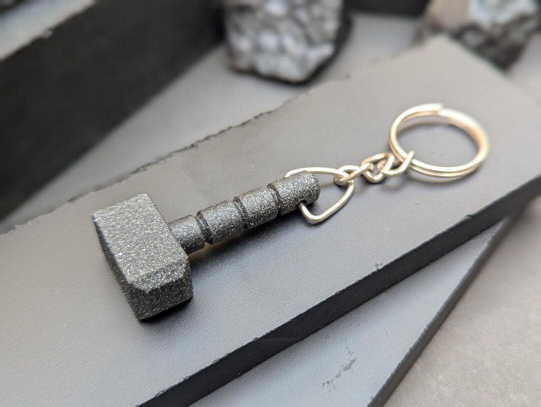 Handmade Damascus Steel Hammer Keychain - Etsy
