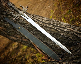 Handsmidet svärd i rostfritt stål • Replika av Odin, kung av Asgård • Samlarobjekt i vikingafantasi • Cosplay-dekor • Handgjord present till honom