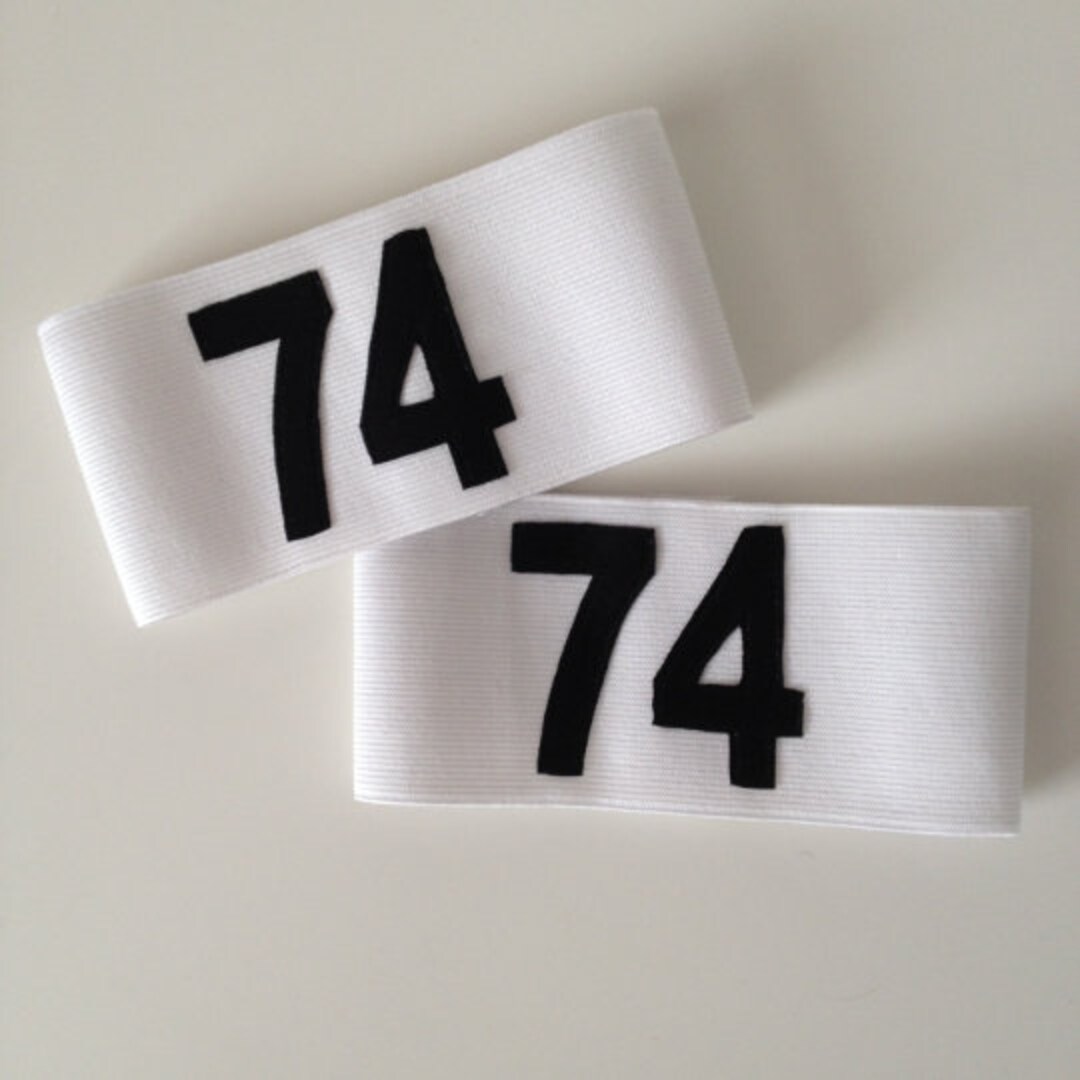 Roller Derby Numbered Elastic Arm Bands Armbands Custom Colours and Size White Band Etsy