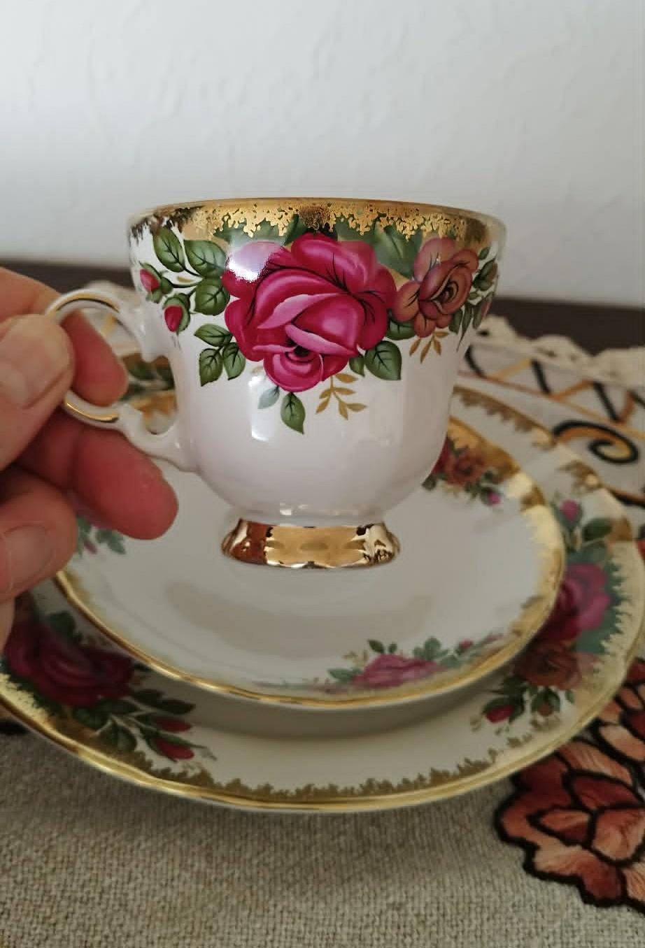 Bavaria rose teacup - Etsy 日本