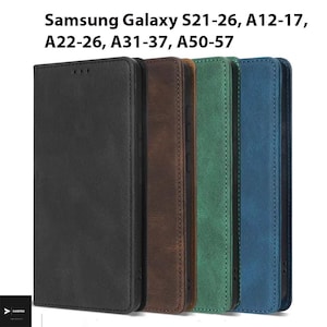 Leather Wallet Case Samsung Galaxy S21-26 Ultra/Plus | A12-17 | A22-26 | A31-37 | A50-57 | Card Holder