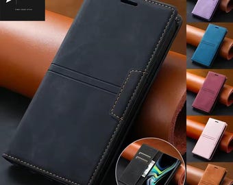 Leder-Wallet-Hülle Für Samsung Galaxy S20-25 Ultra/Plus | A12-17 | A31-37 | A50-57 | Mit Kartenfach