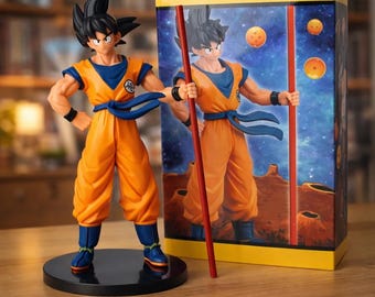 Anime Warrior Action Figure with Staff | Detailed PVC Collectible Statue | Display Toy Gift