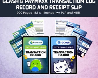 Gcash & Paymaya-transactielogboek en ontvangstbewijs