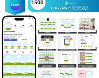 1.400 bewerkbare Canva-mockupsjablonen (inclusief PLR en MRR)