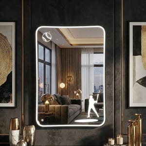 Sporty Baseball Designed illuminated Wall Mirror