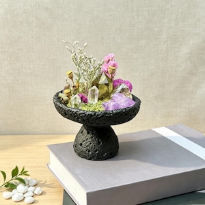 Forêt de brume pourpre * bonsaï en cristal de citrine améthyste * paysage miniature en cristal * plante en pot en cristal * décor en cristal