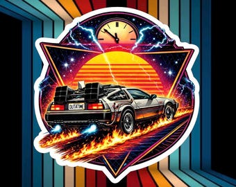 Back to the Future Smooth 3 Inch Sticker | Retro 80s Movie Art