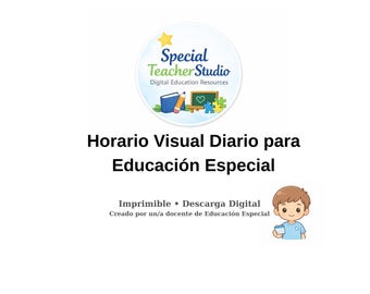 Journal visuel horaire pour l'éducation spéciale | Rutine avec système de compensation