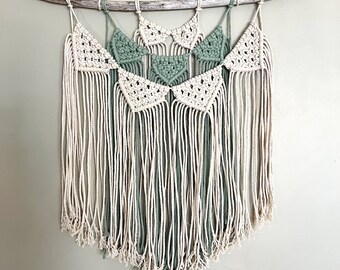 Two-Tone Layered Macramé Wall Hanging | Macramé Décor | Wall hanging | Tapestry | Handmade | Boho | Driftwood