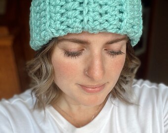 Chunky Crochet Hat | Beanie | Winter Hat |  Pom Pom | Winter Accessories | Crocheted