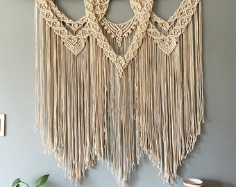 Large Layered Macrame Wall Hanging | Wall decor | Tapestry | Wall art | Handmade | Natural | Boho | Driftwood