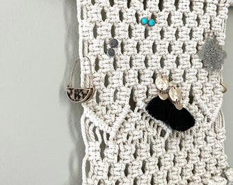 Macrame Jewelry Holder | Macrame Hanging | Jewelry Organizer | Boho | Macrame