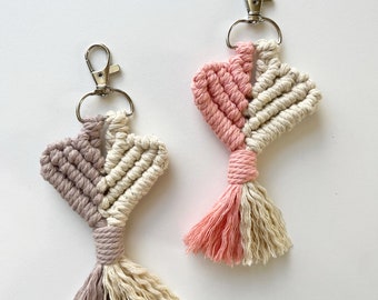 Macramé Heart Keychain | Macramé Accessories | Keychain | Macramé | Gifts | Handmade