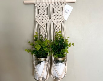 Macrame Plant Hanger | Double Plant Hanger | Wall decor | Indoor Plants | Macrame | Boho | Handmade | Natural | Flower decor