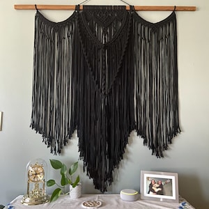 Large Black Macramé | Wall Décor| Macramé | Wall Hanging | Modern Wall Décor