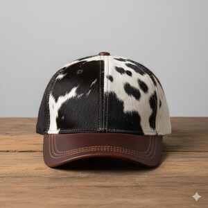 Cow Hide Baseball Cap - Etsy