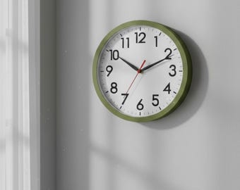 Silent 8 Inch Wall Clock, Modern Minimalist Design