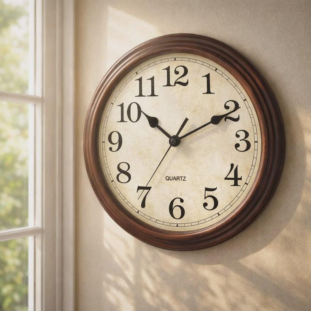 9 Inch Silent Wall Clock, Classic Bronze Finish - Etsy