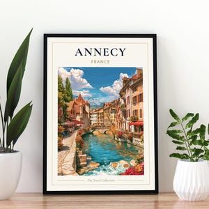 Annecy France Travel Poster, Annecy Print, Lake Annecy Wall Art, French Alps Poster, Annecy Art, Annecy Poster, Annecy France, Annecy France