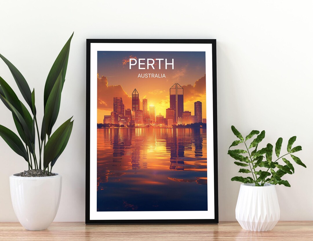 Perth Community Posters Perth Poster | Perth Skyline Wall Art Print | Perth Skyline Poster ...