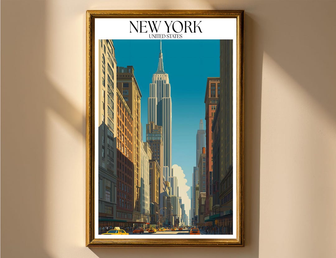 New York City Art | NYC Poster | Cityscape Wall Decor | Skyscraper ...