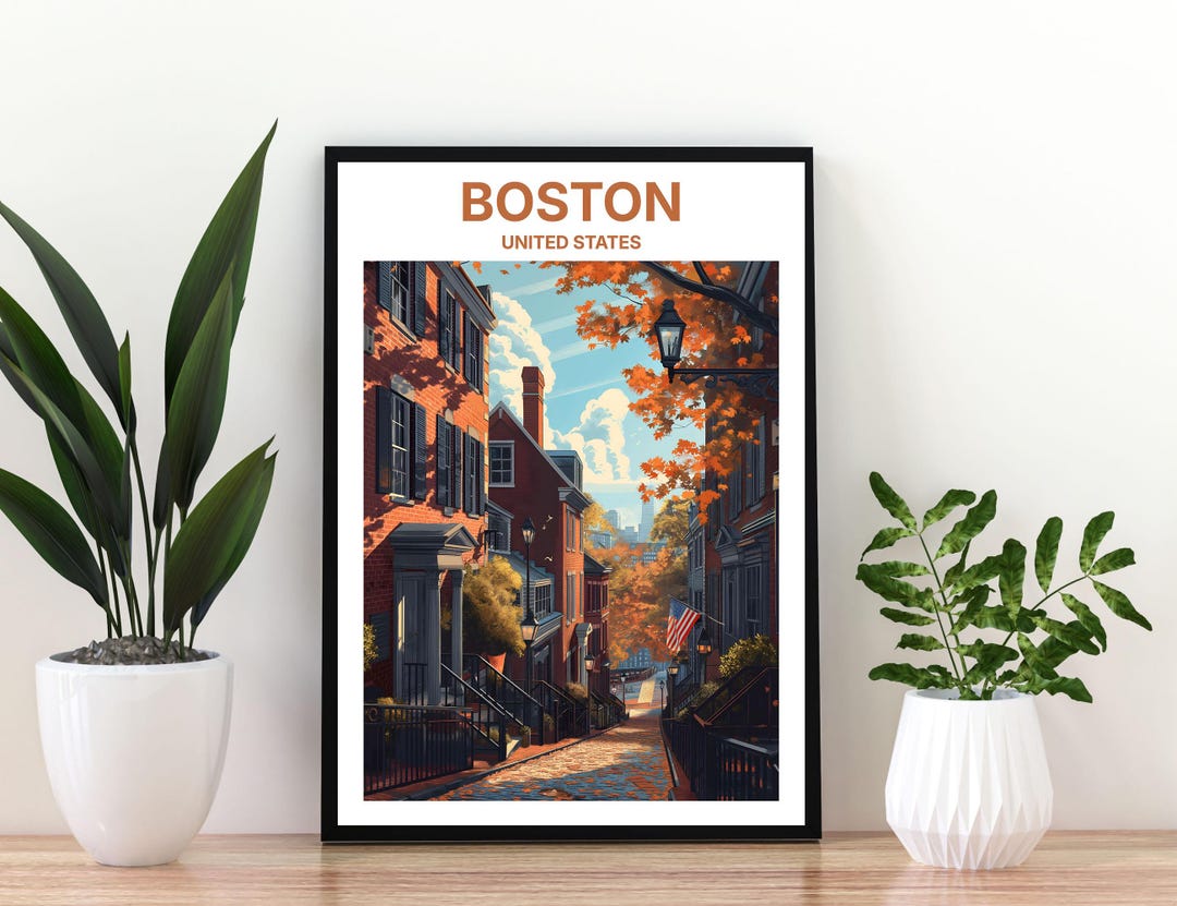 Boston Poster | Massachusetts Art | Boston Travel Poster Wall Art ...