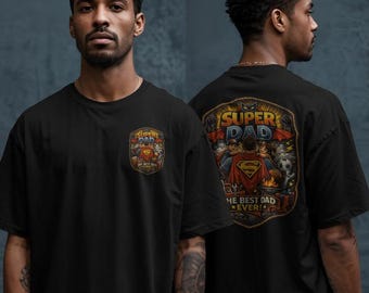 Super Dad | FREE SHIPPING | shield graphic T-Shirt | Father's Day superhero design