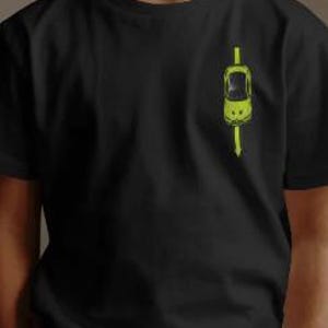 Green Sports Car Illustration | FREE SHIPPING | Kids | Teens | Racing Car Shirt