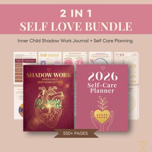 Paquete de amor propio / Diario de trabajo en la sombra + Planificador de autocuidado 2026 (PDF digital)