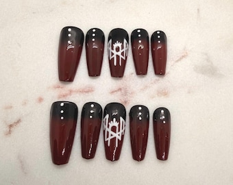 Sleep Token Hand Painted Nail Set