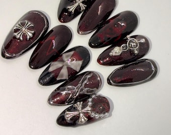 Resident Evil Inspired Hand Painted Nail Set